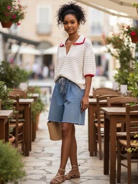 FRNCH Caina Cream Sweater size S